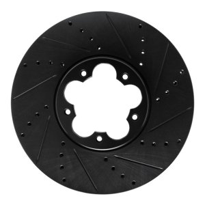 Ford Transit-150 Brake Rotor (1) - Front Right - R1 Concepts - Drilled & Slotted - Black - `20-`25